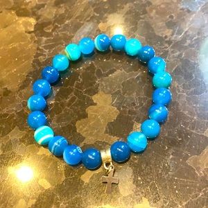 Blue agate bracelet
